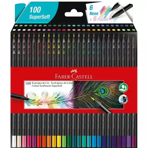 FABER CASTELL Lapices de colores Supersoft x100