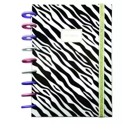 DECORLINE Cuaderno sistema de discos 18x25 Zebra (110 hojas)