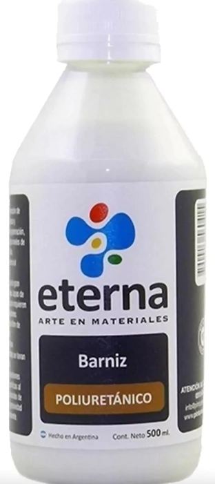 ETERNA Barniz Poliuretánico 500 ml Para proteger madera, muebles y superficies de alto tránsito