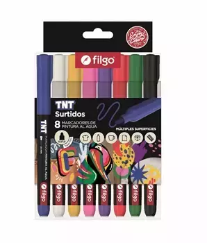 FILGO Marcadores acrilicos TNT trazo fino x8