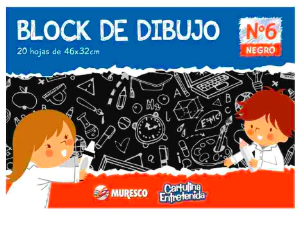 MURESCO Block Nº5 Negro (20 hojas)