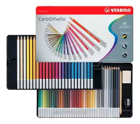 STABILO Lapices de tiza Carbothello x60 en lata - comprar online