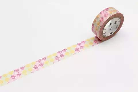 MASKING TAPE Washi tape 15mmX7m Checkers Stripe Pink - comprar online