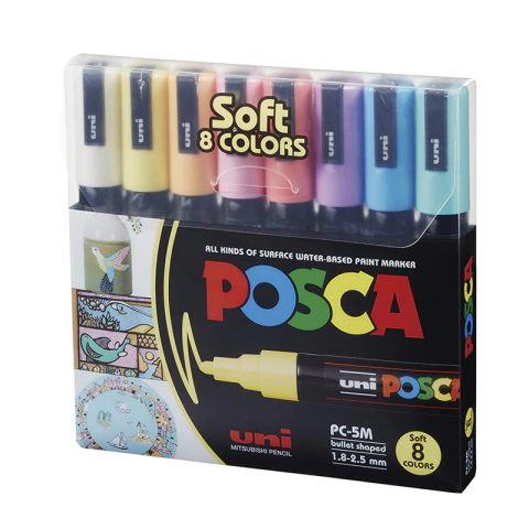 POSCA Marcadores 5M pastel set x8