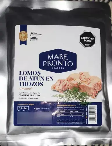 Atun al natural Mare Pronto x 500 grs. conservado en pouch