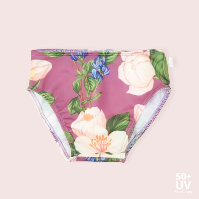 Bombacha de baño uv flores silvestre ciruela de Mini Ánima