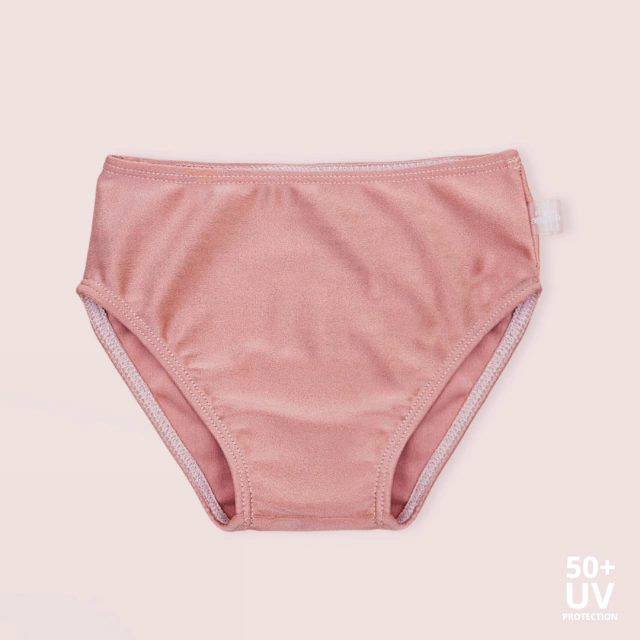 Bombacha de baño UV salmón vintage shine Mini Ánima