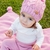 GORRO POMPON TEJIDO ROSA VIEJO - comprar online
