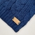 GORRO POMPON TEJIDO AZUL MARINO - Mini Ánima Bebés