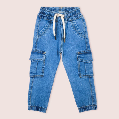 JOGGER CARGO JEAN AZUL - comprar online