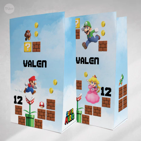 Bolsa golosinera imprimible super mario tukit
