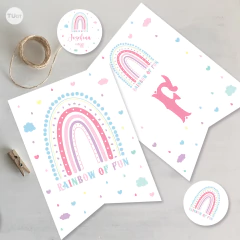 Kit imprimible rainbow fun arcoiris tukit - comprar online
