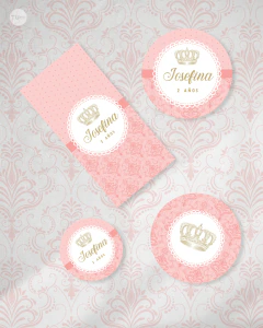 Kit imprimible coronita de reina salmon on internet