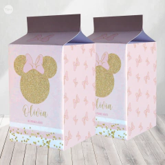 Caja milk box imprimible minnie glitter tukit