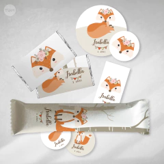 Kit imprimible zorro zorrito y flores fox tukit - comprar online