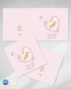 Tarjeta imprimible regalo dia de la madre 28 x 14 cm en internet