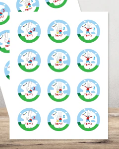 Adorno para cupcakes, simon el conejo, texto editable canva tukit - tienda online