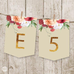 Banner, banderines, banderin letras doradas, pennant type png, cumpleaños abecedario, numeros party - (copia) - comprar online