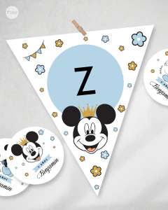Kit imprimible mickey rey celeste pastel tukit on internet