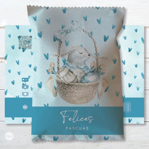 Chips bags bolsita golosinera imprimible felices pascuas conejo canasta tukit