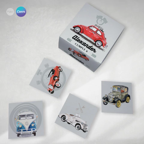 Juego imprimible autos clasicos tukit - comprar online