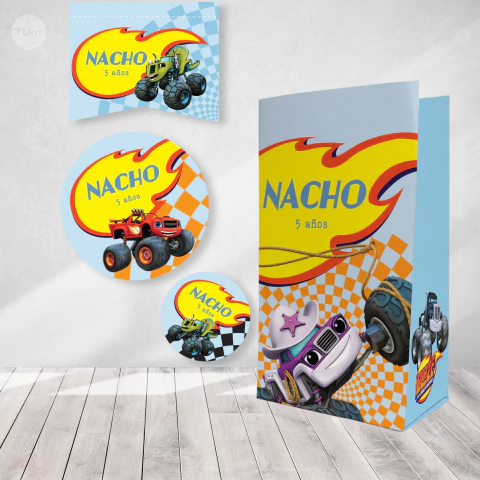 Kit imprimible autos monster machines tukit