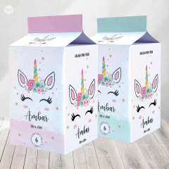Milk box imprimible unicornio tukit