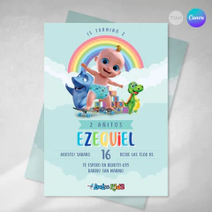 Invitacion loolookids texto editable canva tukit