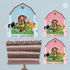 Cake topper adorno torta imprimible minnie safari tukit - (copia)