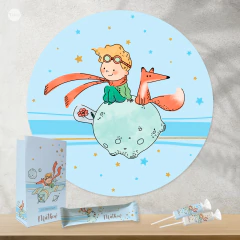 Banner circular imprimible principito celeste tukit - comprar online