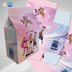 Caja valijita imprimible guerreras K-pop tukit en internet