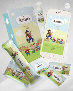 Kit imprimible tres cerditos y el lobo tukit - comprar online