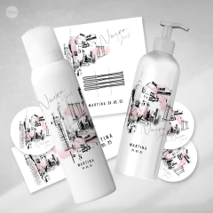 Kit imprimible baño sos flores acuarela fondo beige tukit - (copia) - (copia) - (copia) - comprar online