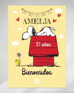 Kit imprimible snoopy amarillo pastel tukit