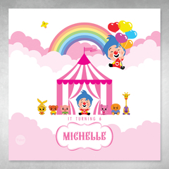 Bunting banner circular digital imprimible round backdrop deco circle circo plim plim tukit - (copia) - (copia) - buy online