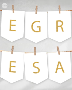 Kit imprimible egresados verde tiffany dorado tukit - (copia) - comprar online