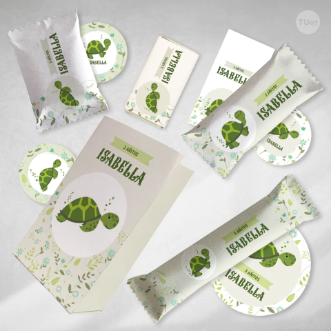 Kit imprimible tortuguitas tortugas candy bar deco cumples tukit