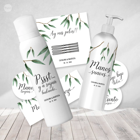 Kit imprimible baño sos hojas eucalipto tukit