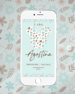 Kit imprimible silueta minnie flores aguamarina tukit - tienda online