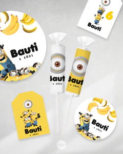 Kit imprimible minions minion candy bar tukit en internet
