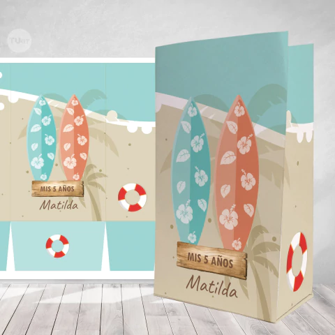 Kit imprimible playa verano summer beach candy bar tukit