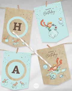 Imagen de Kit imprimible el principito rustico candy bar tukit