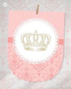 Kit imprimible coronita de reina salmon - TuKit