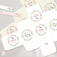 Kit imprimible flores de colores y mariposas tukit - TuKit