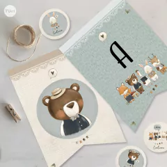 Kit imprimible animales del bosque acuarela tukit - TuKit