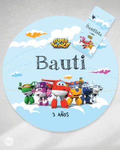 Kit imprimible aviones super wings candy bar tukit - comprar online