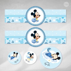 Kit imprimible mickey bebe baby babies tukit