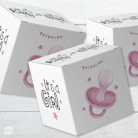 caja cubo imprimible sexo del bebe, its a boy, its a girl, nena o nene, varon o mujer