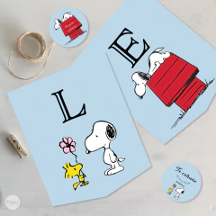 Kit imprimible snoopy celeste candy bar tukit - comprar online