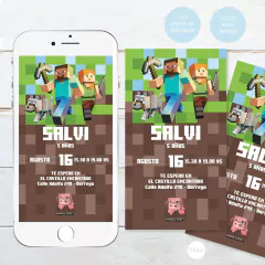Kit imprimible minecraft tukit - comprar online